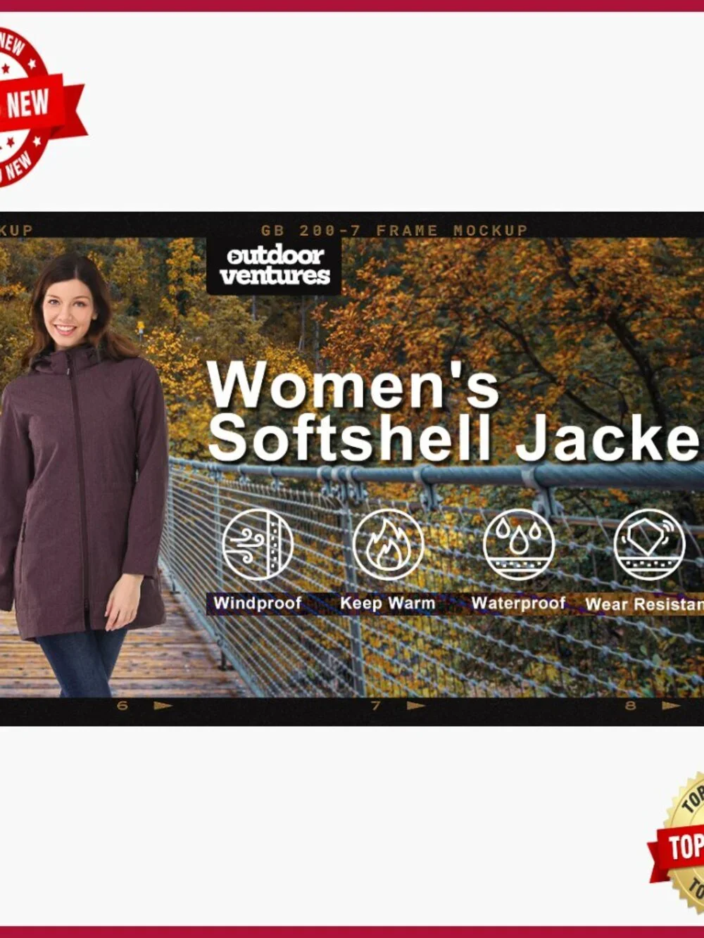Women's Fleece Lined Softshell Jacket with Removable Hood Windproof Raincoat